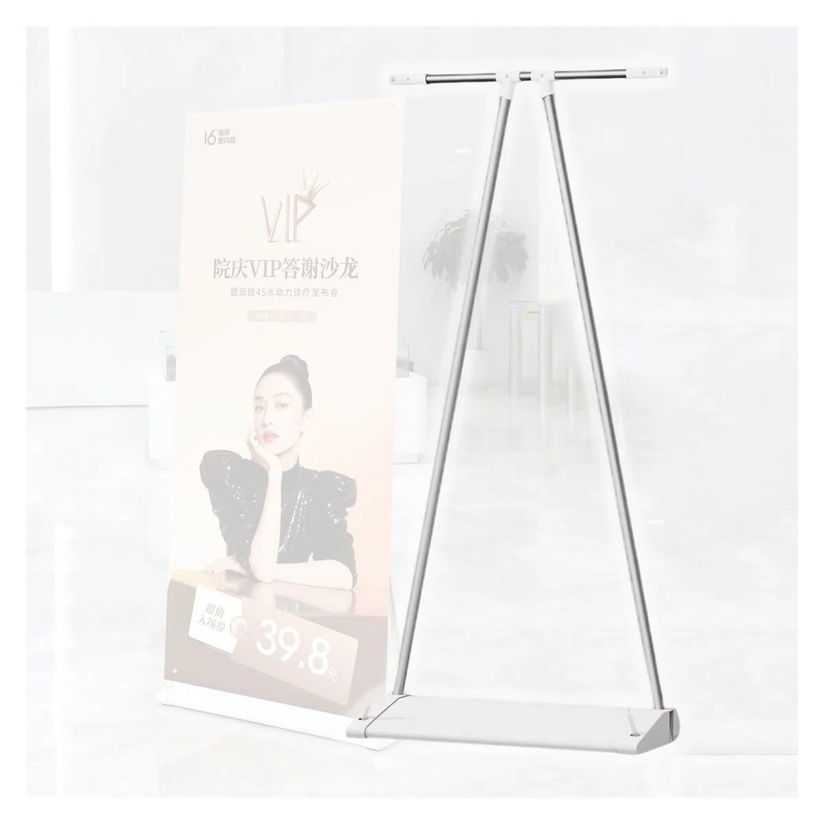 Caballete Publicitario, Personalizado Enrollar Soporte Carteles, Retráctil Enrollar Soporte Pancarta, Pie Publicidad Menú Titular del Cartel Boletín para Ferias(80x180cm)