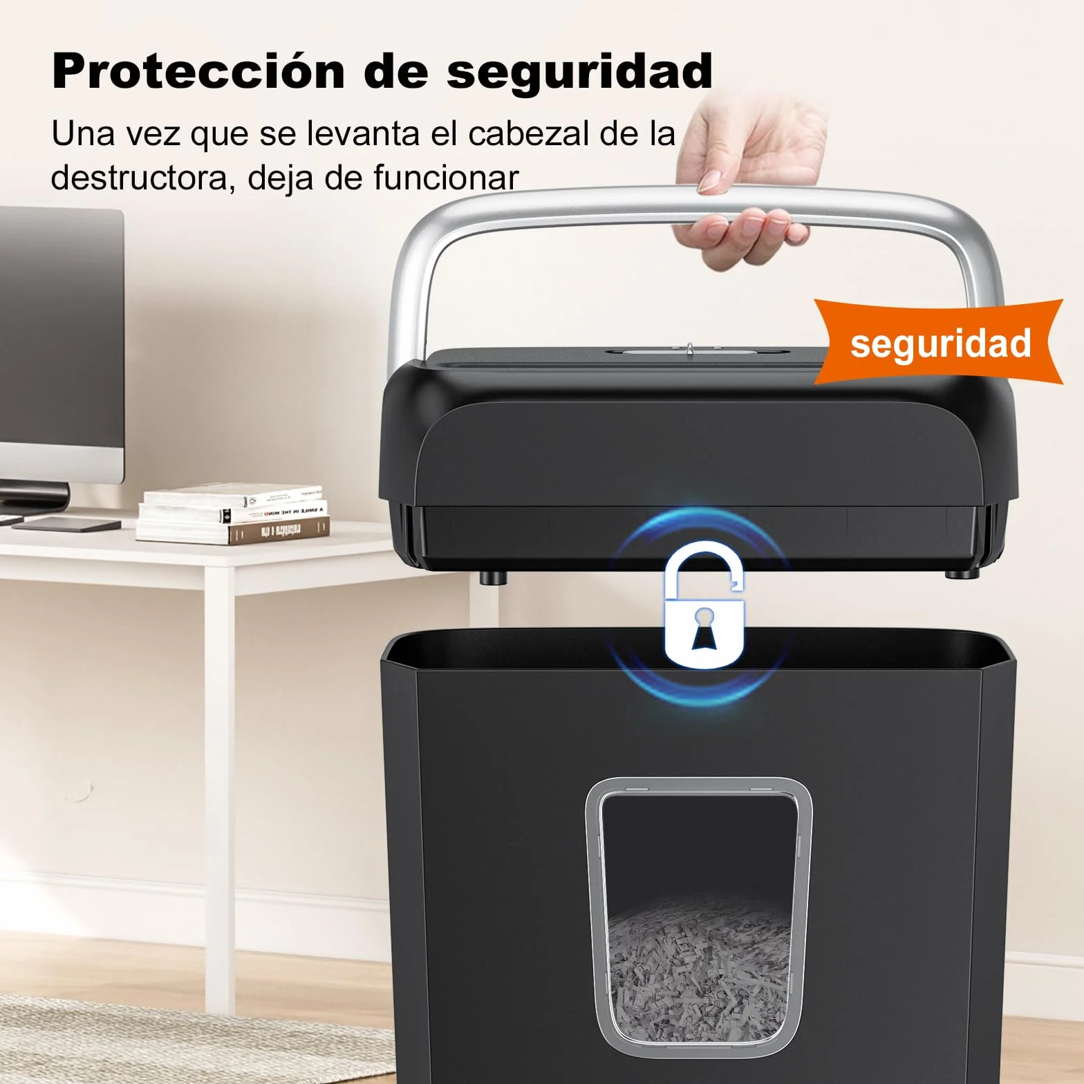 Bonsaii Destructora de Papel C237-B, 6 Hojas, Tarjetas y Clips, 13L
