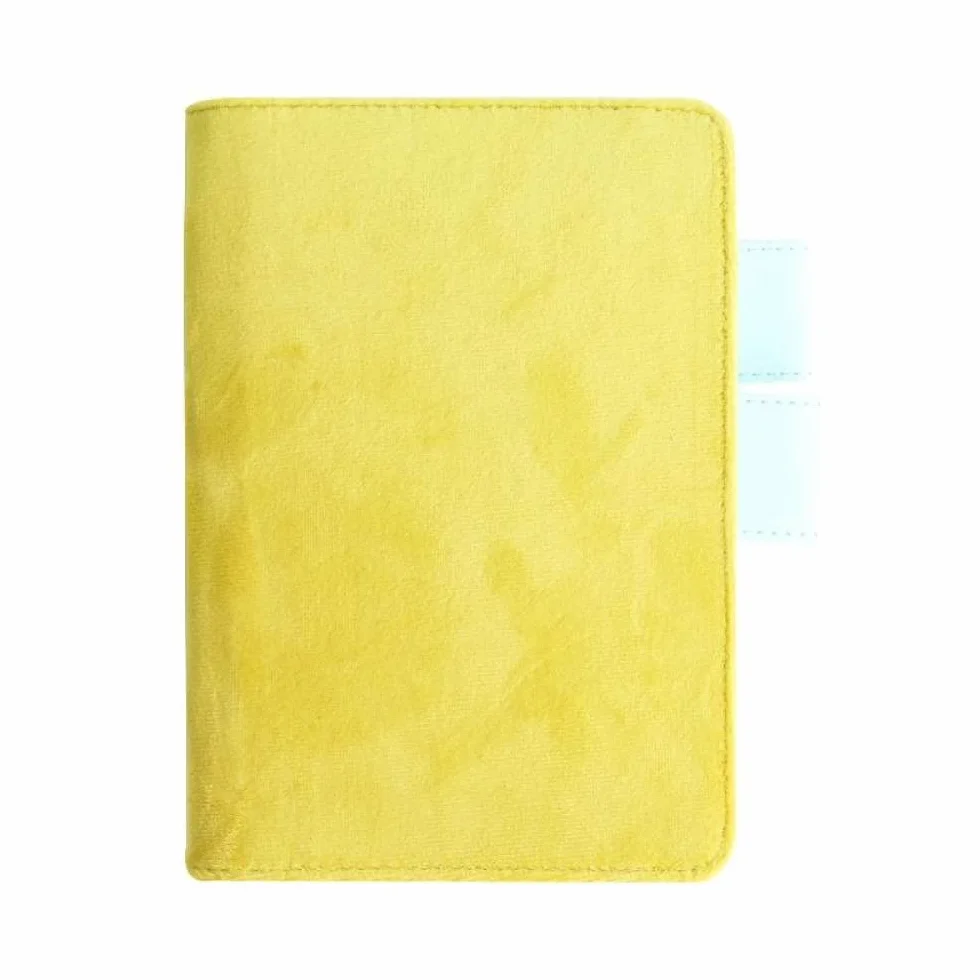 A5 A6 Planificador Cubierta de libro Tela Cuaderno de arte Diario del estudiante Papelería escolar,amarillo,A5