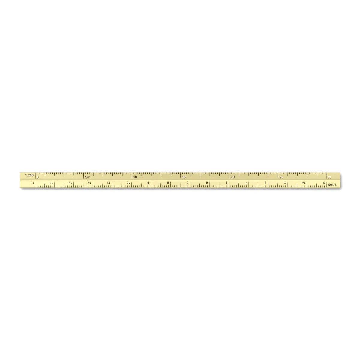 Alumicolor Aluminum Architect - Báscula métrica de bolsillo, 15 cm, color dorado