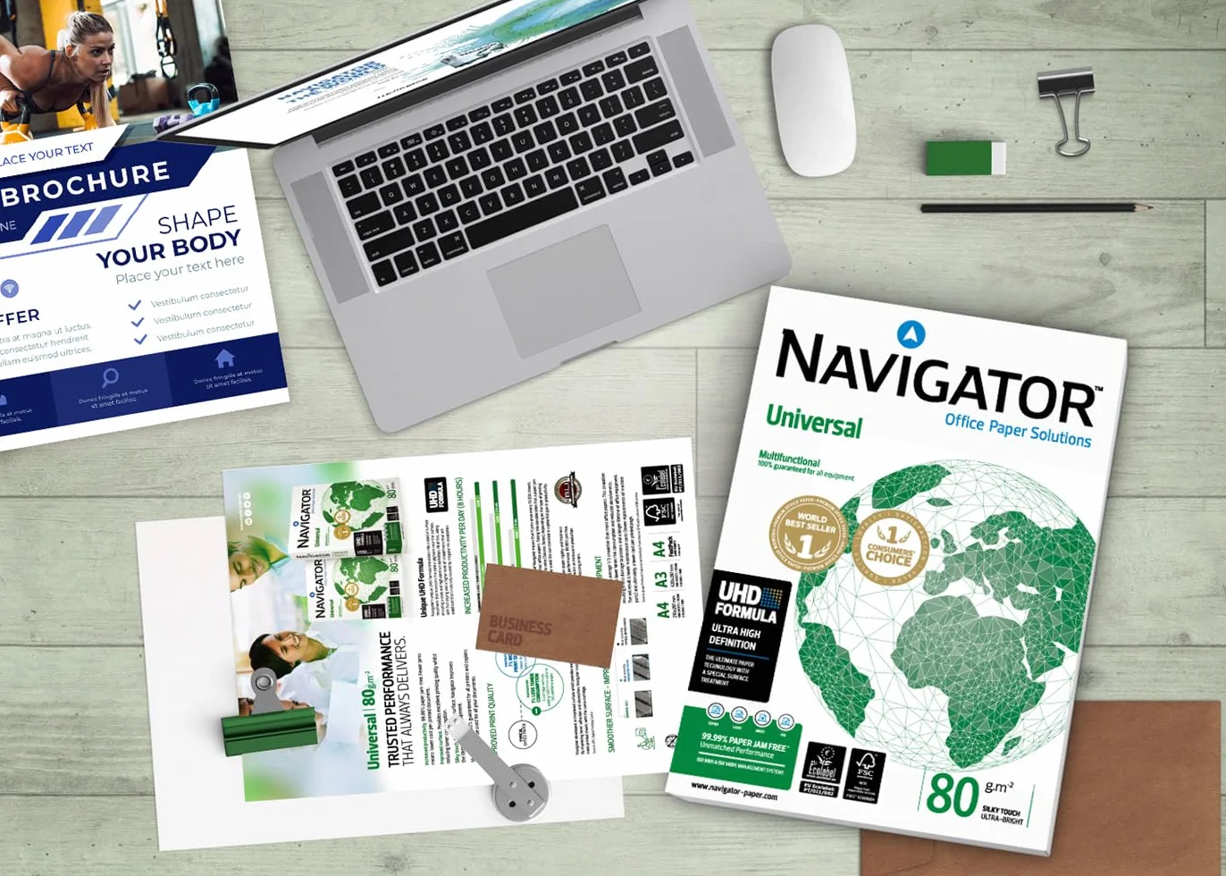 Papel multiusos para impresora A4 80gr 2500 hojas Navigator Universal