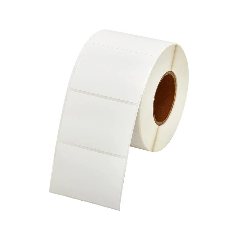 Brustro Código de barras térmico directo, paquete de 2000 etiquetas, 51 x 32 mm, autoadhesivo, para imprimir códigos de barras, adhesivo blanco