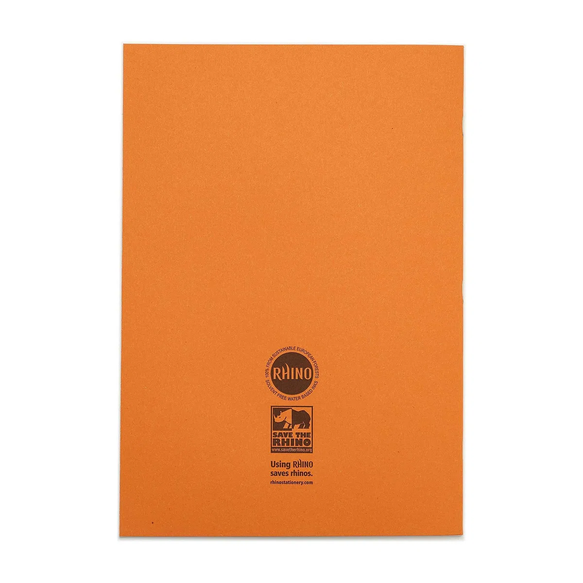 Rhino Cuadernos de ejercicios A4, 64 páginas/15 mm, 10 unidades, suministros de papelería para oficina y escuela, color naranja