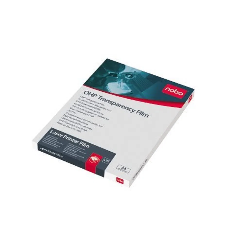 NOBO 33633740 - Transparencia universal para retroproyector impresoras láser (caja 50)