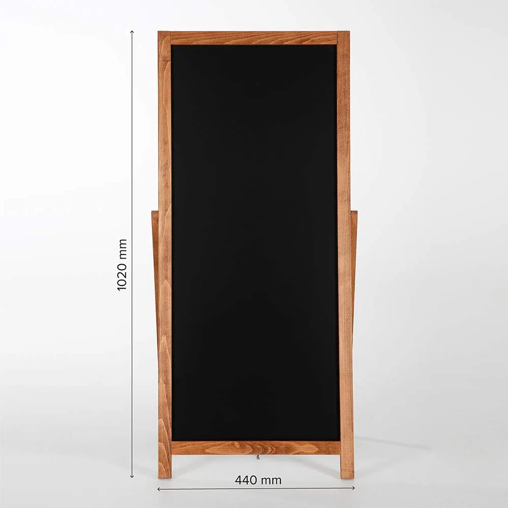 cabde madera vintage para clientes Escaparate de madera | Escaparate publicitario con carteles de madera maciza de haya certificada | Superficie de escritura 44 x 102 cm