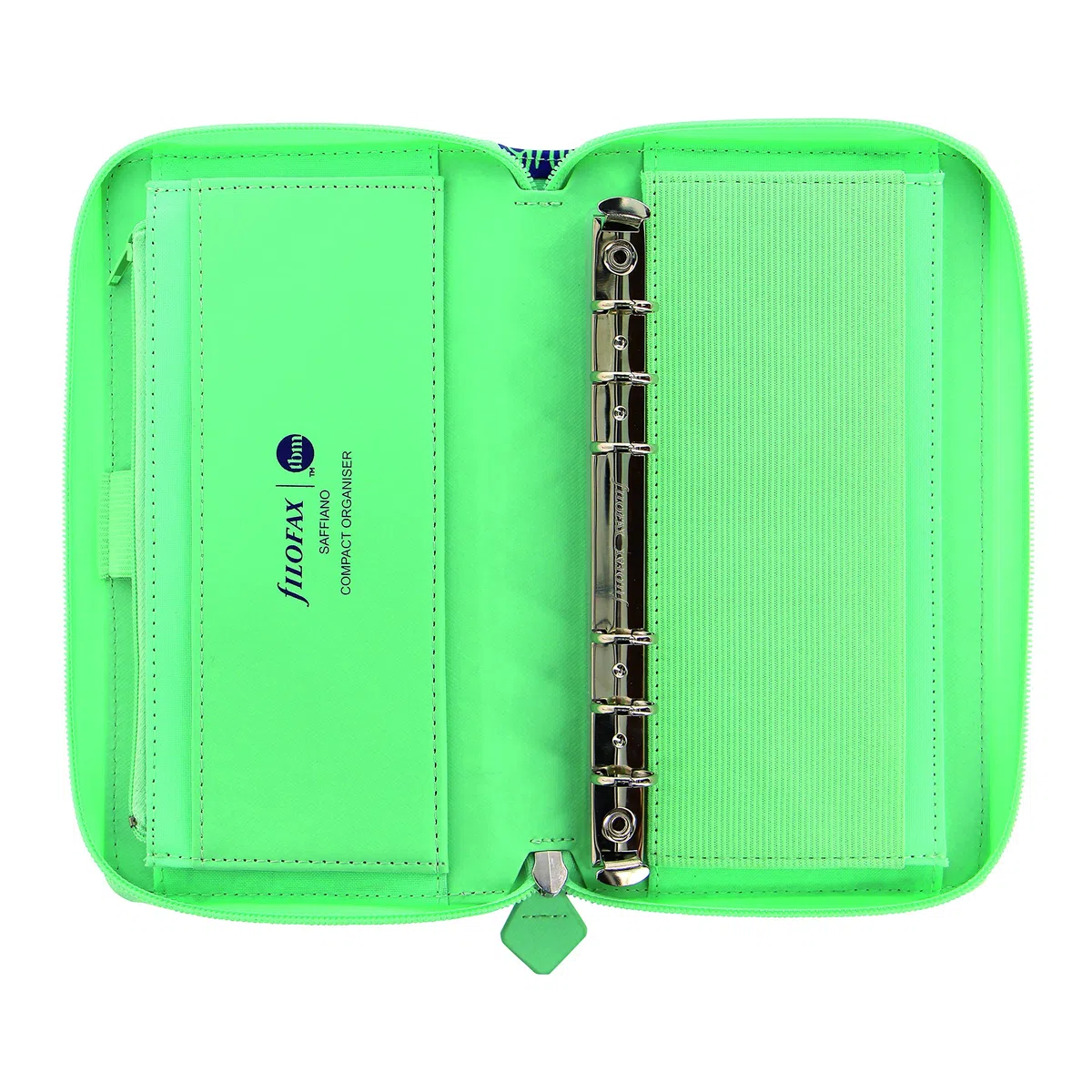 Filofax Organizador Saffiano Personal MT028776 de edición limitada con cierre compacto con aspecto de piel y seis anillas MT028776 azul