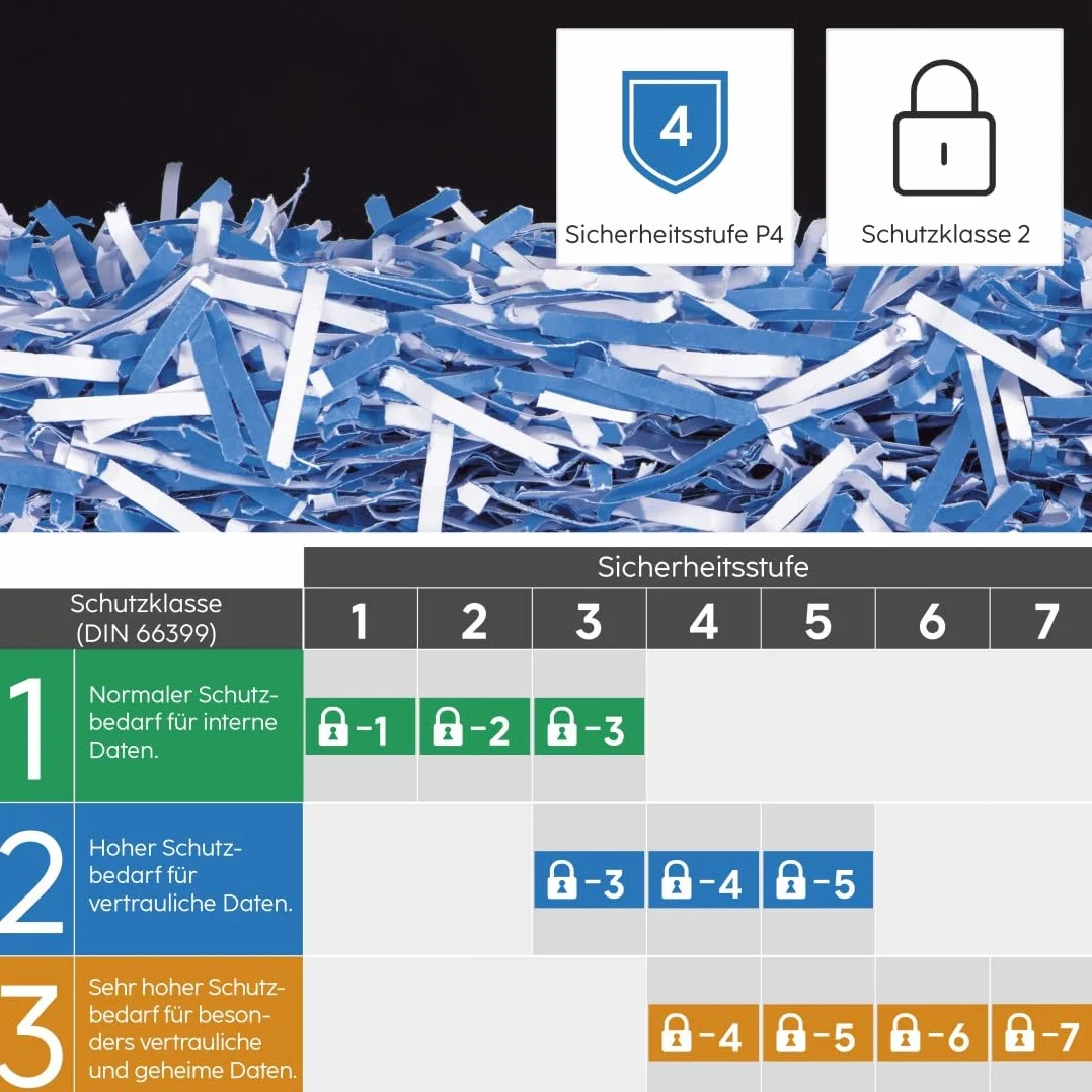 Hama |Trituradora Papel Nivel Seguridad E-3,P-4,T-4 ("SafeX40-W, Destructora Papel, 29,5x15,5x20,7cm, Niv Ruido: 64db, Velocidad: 1,8m/min, 4x33mm Corte, 4 Hojas A4, Tarjetas crédito, Grapas) Blanco