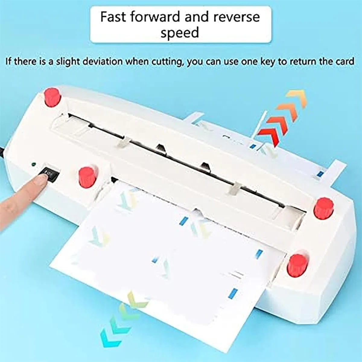 Cortadora eléctrica para tarjetas de visita, cortador de papel A4 para hojas de 195 a 212 x 297 mm, placa de posicionamiento ajustable de 1 a 18 mm para oficinas y copiadoras