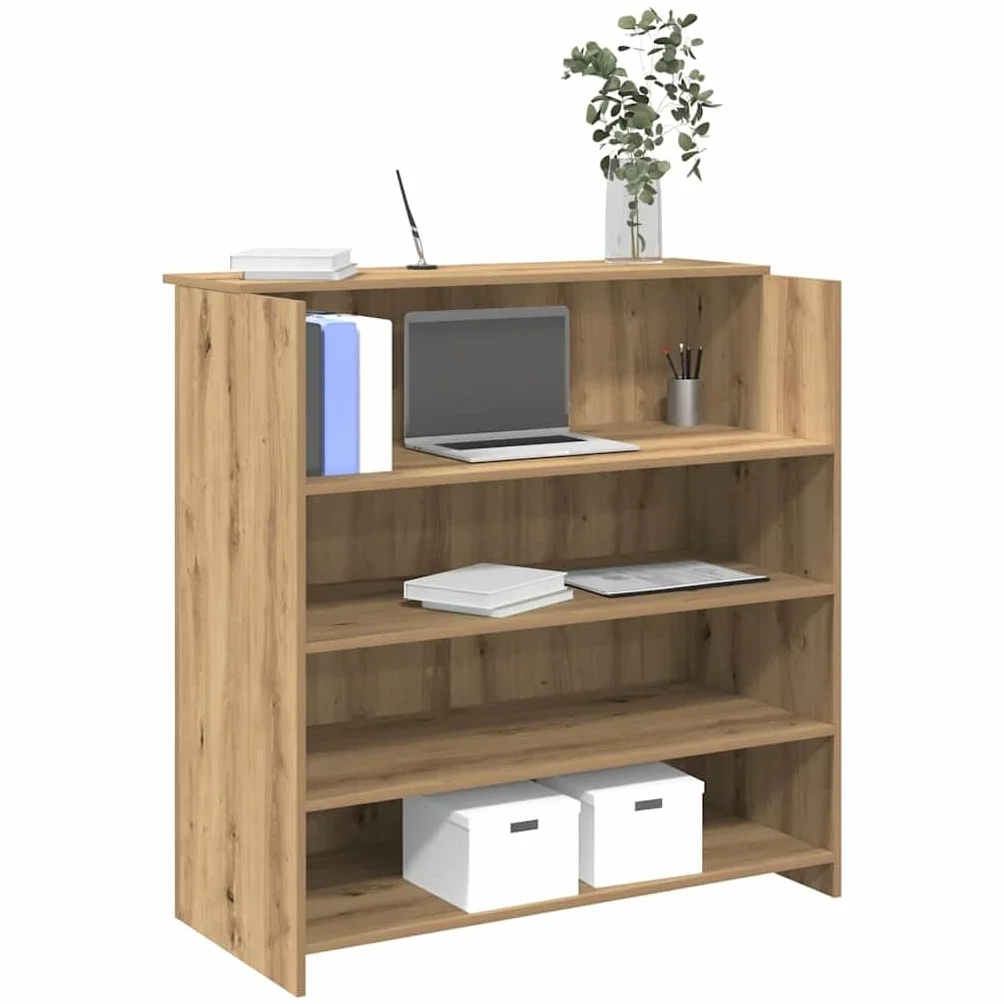 vidaXL Mostrador de recepción Roble artisian 100x50x103,5 cm, mostrador de recepción, mostrador de recepción de Oficina, mostrador de Caja