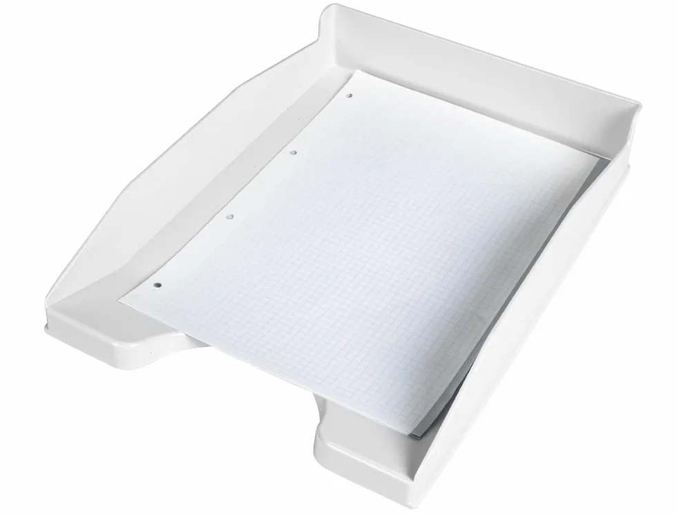 Ecogreen Office Paper Bandejas de Oficina Apilables 6 Piezas Organizador Escritorio Blanco Pastel