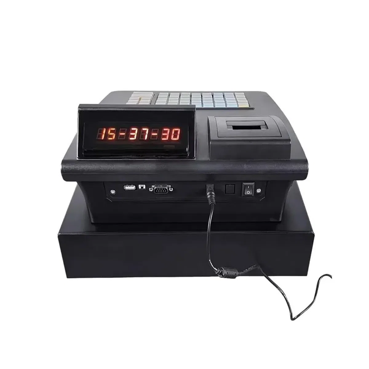 Caja registradora de Escritorio for supermercado, Tienda minorista, Restaurante, T2, con Impresora de Recibos de 58 mm,Larga Vida úTil(405C Cash Box)