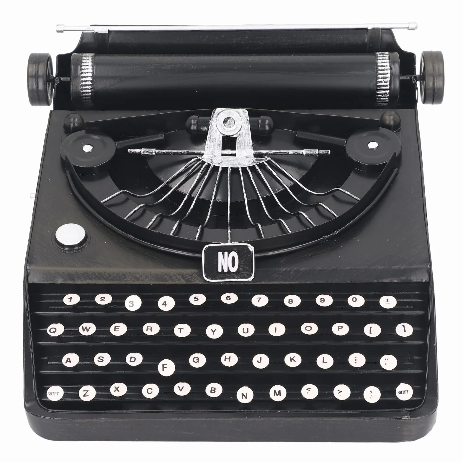 Máquinas de Escribir Portátiles Negras Adorno Decorativo, Ideal Hecho de Hierro, Buena Mano de Obra, Modelo de Máquina de Escribir Antiguo para en Casa