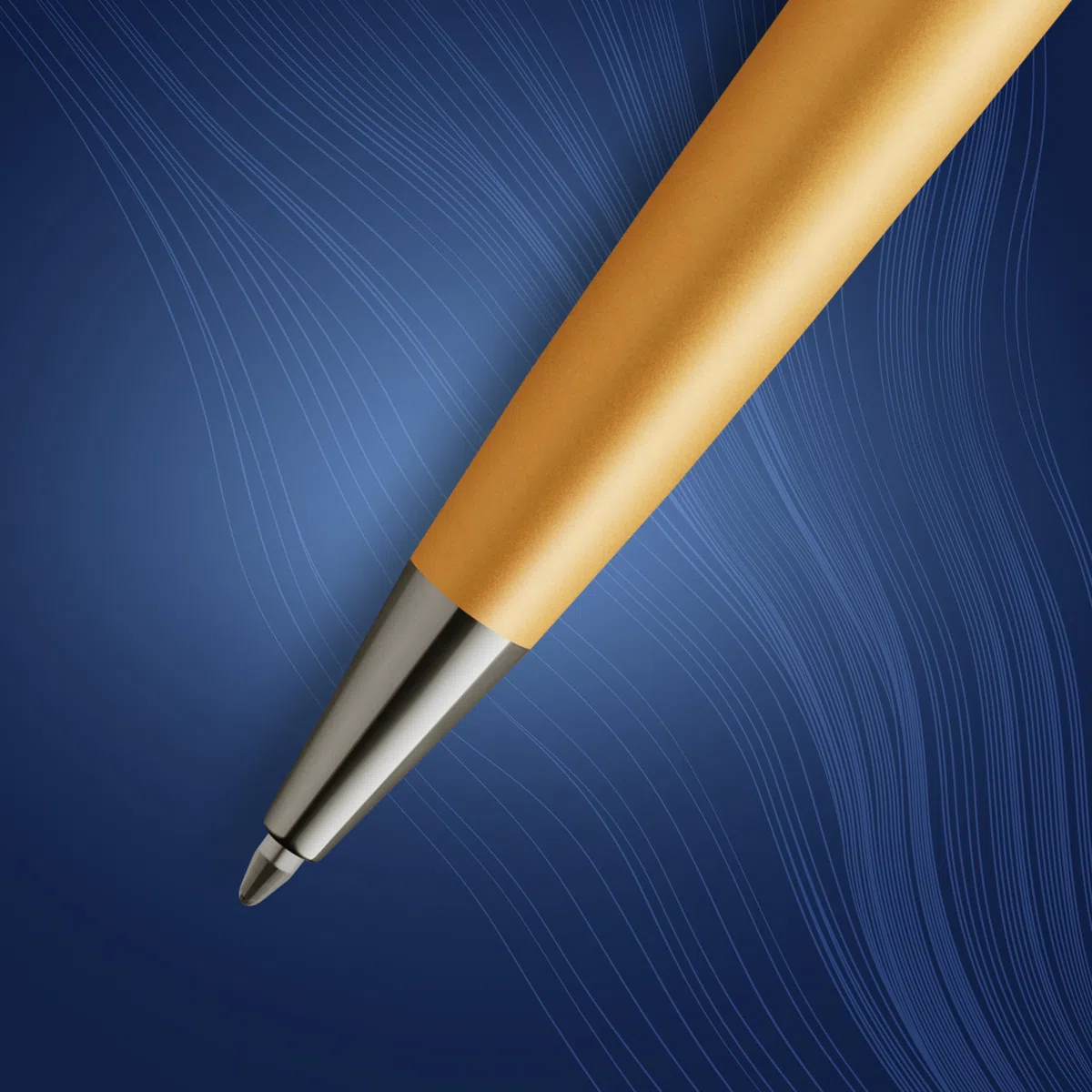 Waterman Bolígrafo Expert | Lacado en dorado metalizado con detalles en rutenio | Punta mediana | Tinta negra | Con caja de regalo