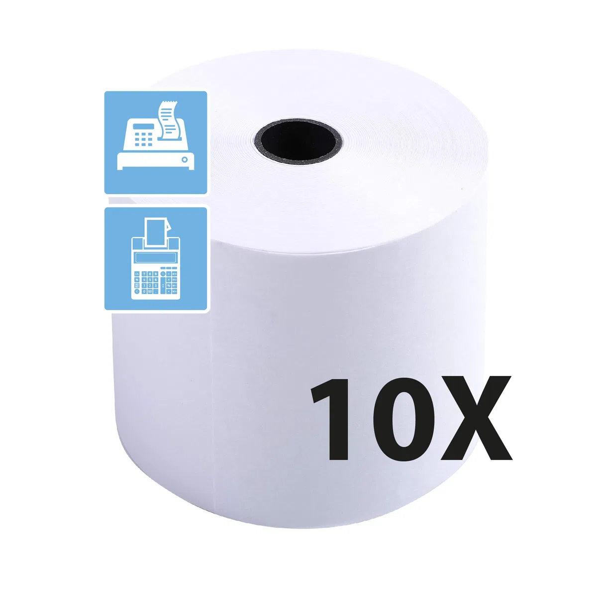 Exacompta 40592E - Rollo de papel para calculadora (10 unidades), color blanco