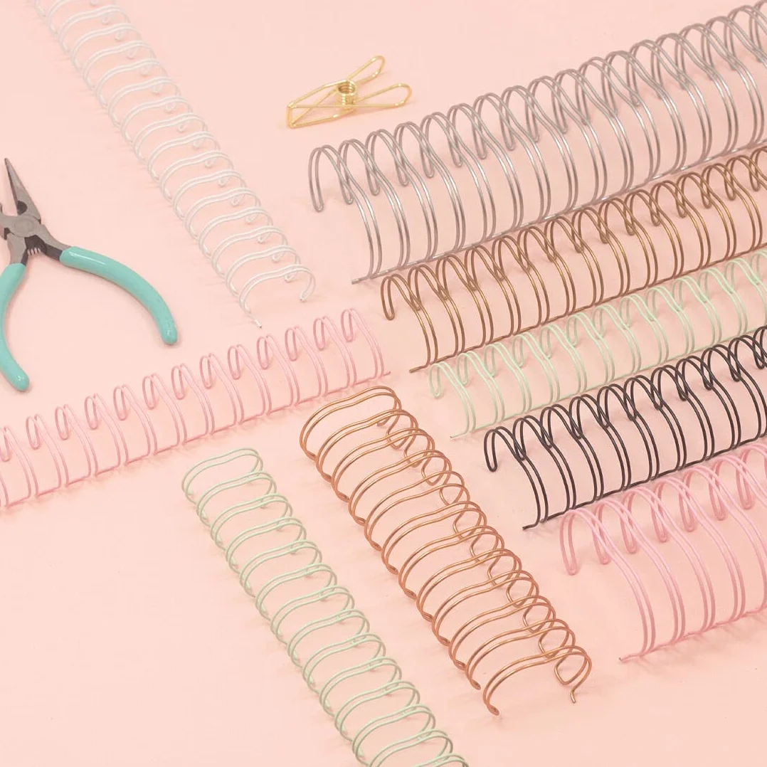 Craftelier - Kit de 2 Espirales de Anillas Dobles para Encuadernar Álbumes, Cuadernos, Agendas o Calendarios | Ideal para Proyectos de Scrapbooking y Manualidades | Ø 3,17 cm (1.25") - Color Plata