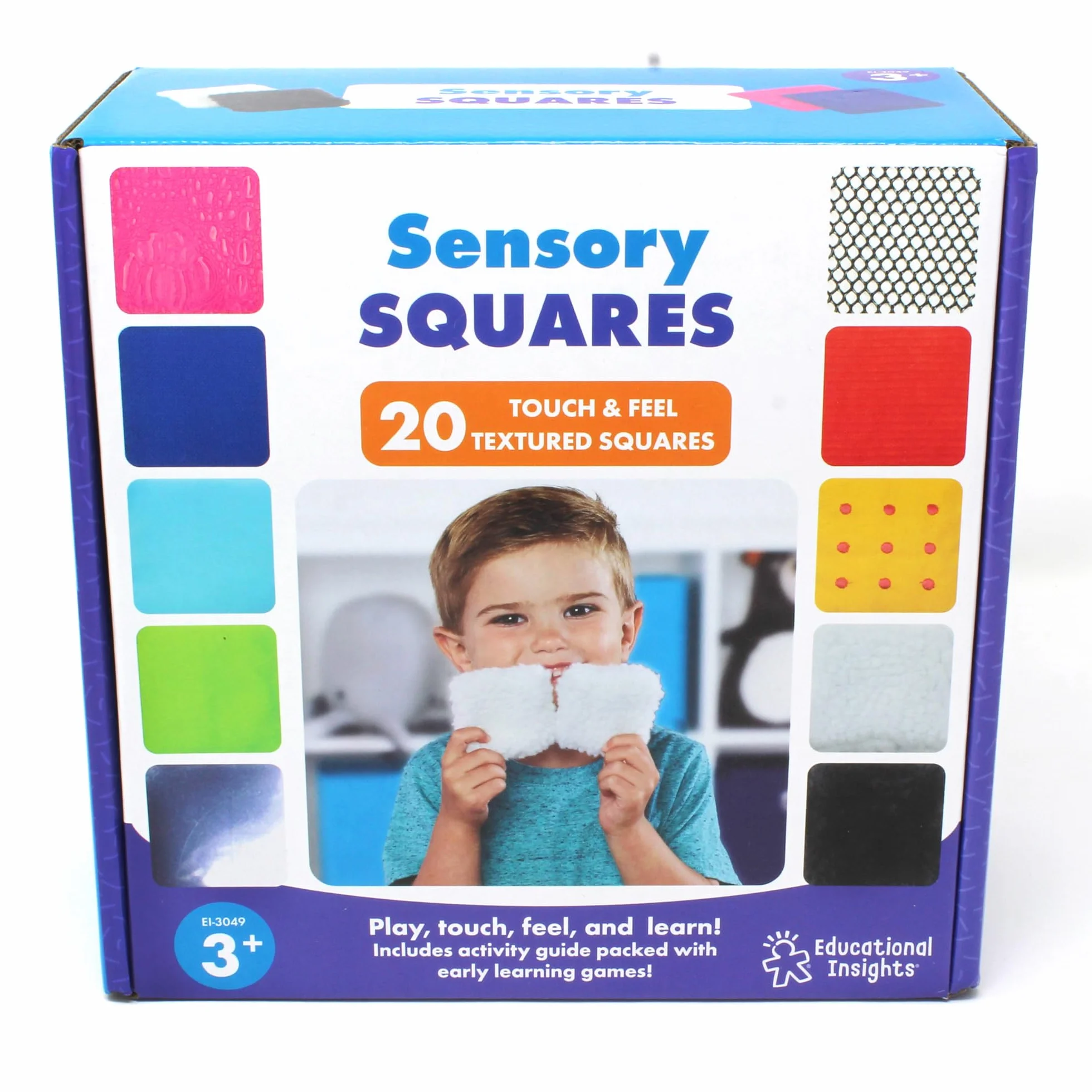 Learning Resources Teachable Touchables Cuadrados con Texturas Juego Sensorial Táctil, 20 Piezas, Multicolor, 6 cm, Juguete Educativo para Niños, Estimulación Sensorial