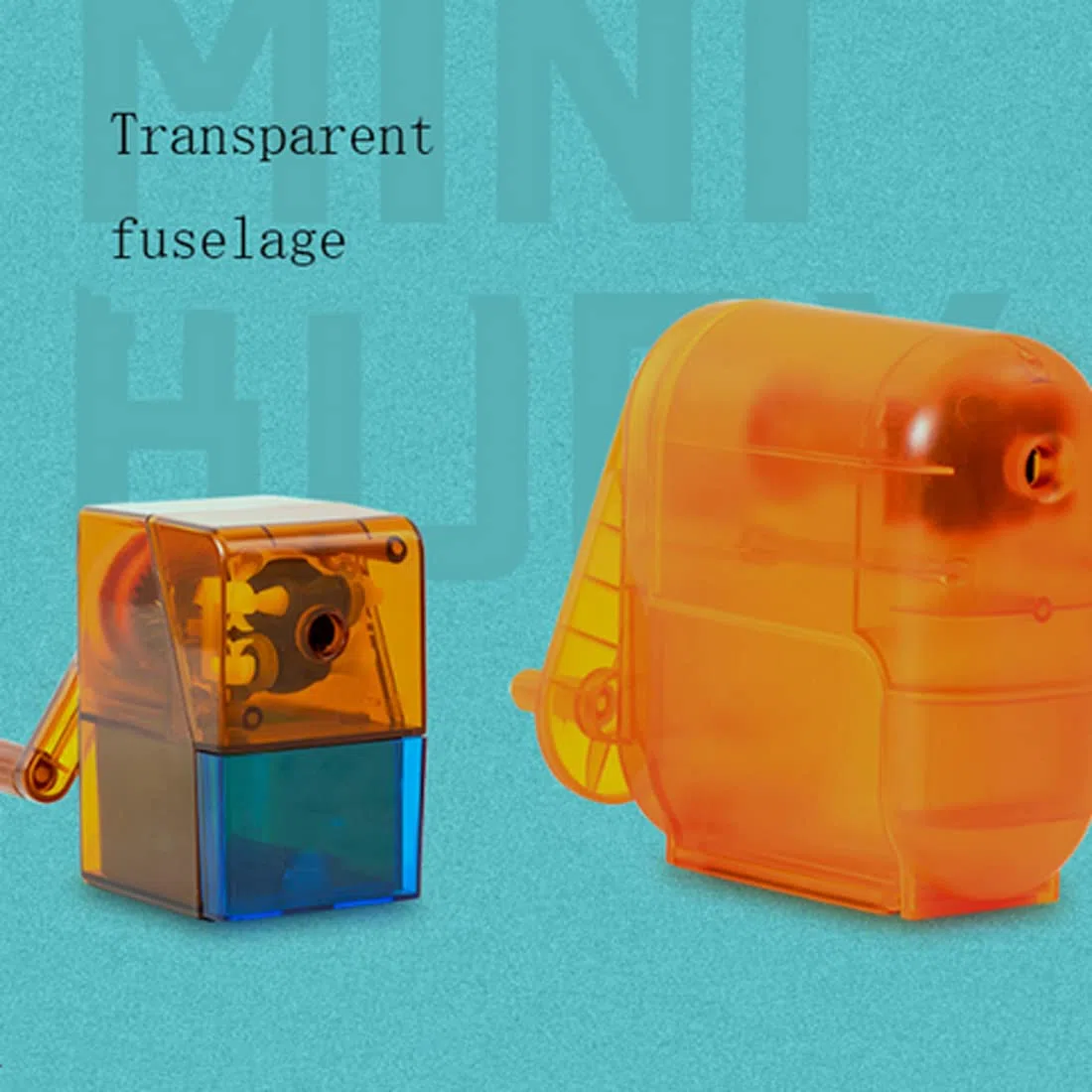 MRKU Lápiz de manivela, Cuerpo Transparente, cojín Antideslizante, Pegatinas Personalizadas Ajustables