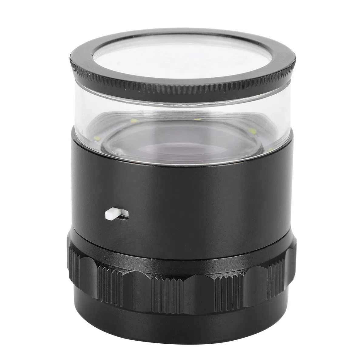 Lupa de Aumento 10X con Escala Ajustable Vidrio óptico de Alta Definición para Aficionados y Profesionales 8LED Iluminados