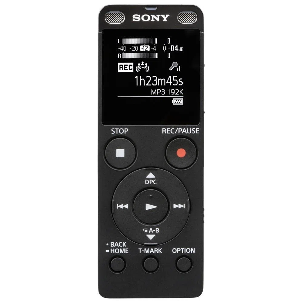Sony ICD-UX560, Memoria Interna y Tarjeta de Memoria, Tamaño Único, Negro