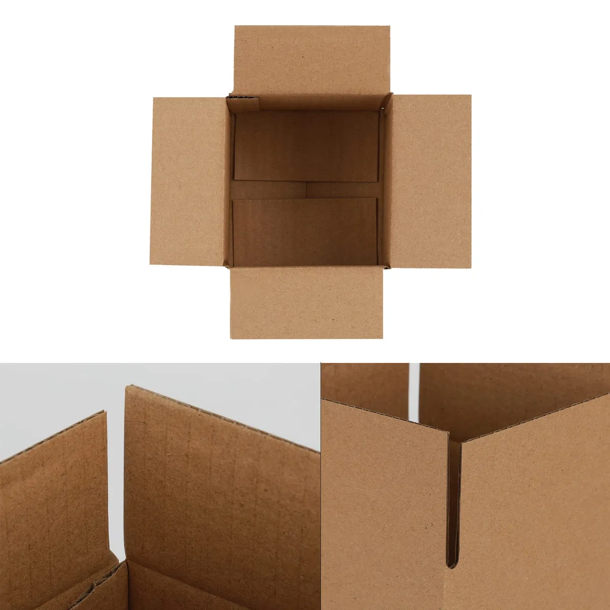 Cajas de envío 4x4x4 paquete de 50, cajas de cartón corrugado Kraft pequeñas para embalaje de correo, marrón