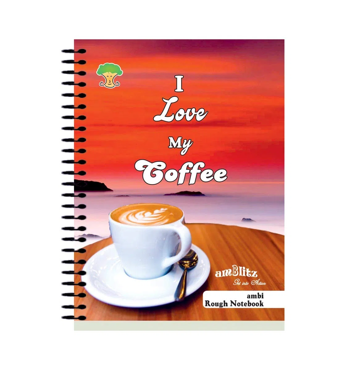 amblitz Cuaderno de espiral rugosa | 500 páginas | Paquete de 4 cuadernos | Tamaño A4 | Rayado de una sola línea | Cuaderno de práctica estudiantil |