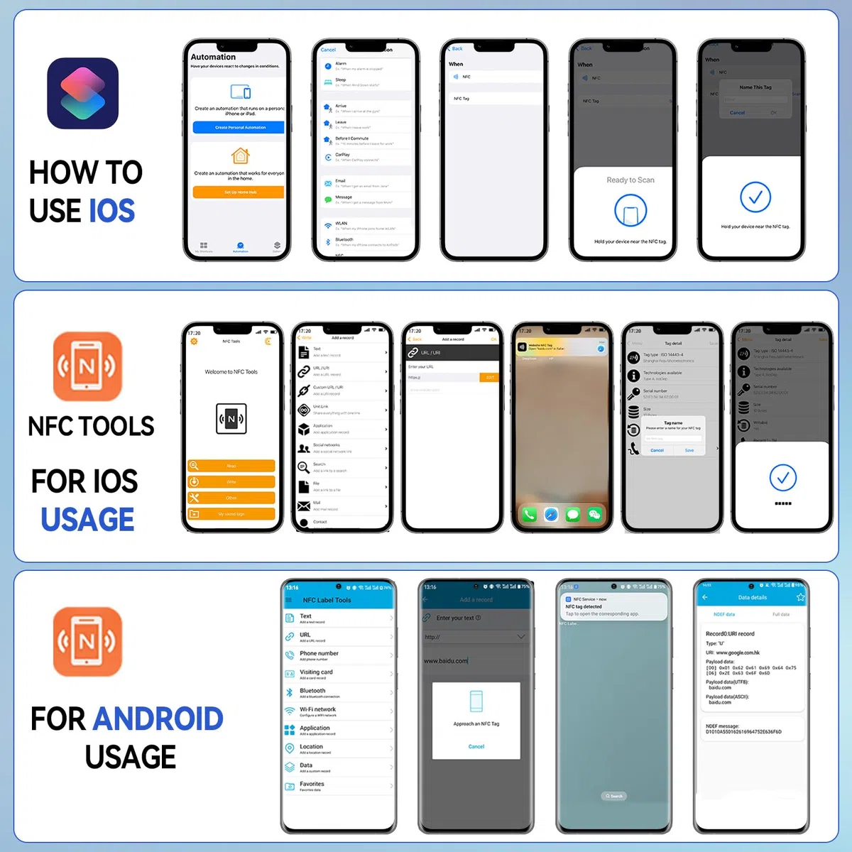 NFC Tag Ntag215 NFC Chip NFC Keyfob Programable NFC Tag 504 Bytes Memoria, compatible con iPhone Accesos directos iOS App Homekit Android Smartphone Apps (100 piezas)