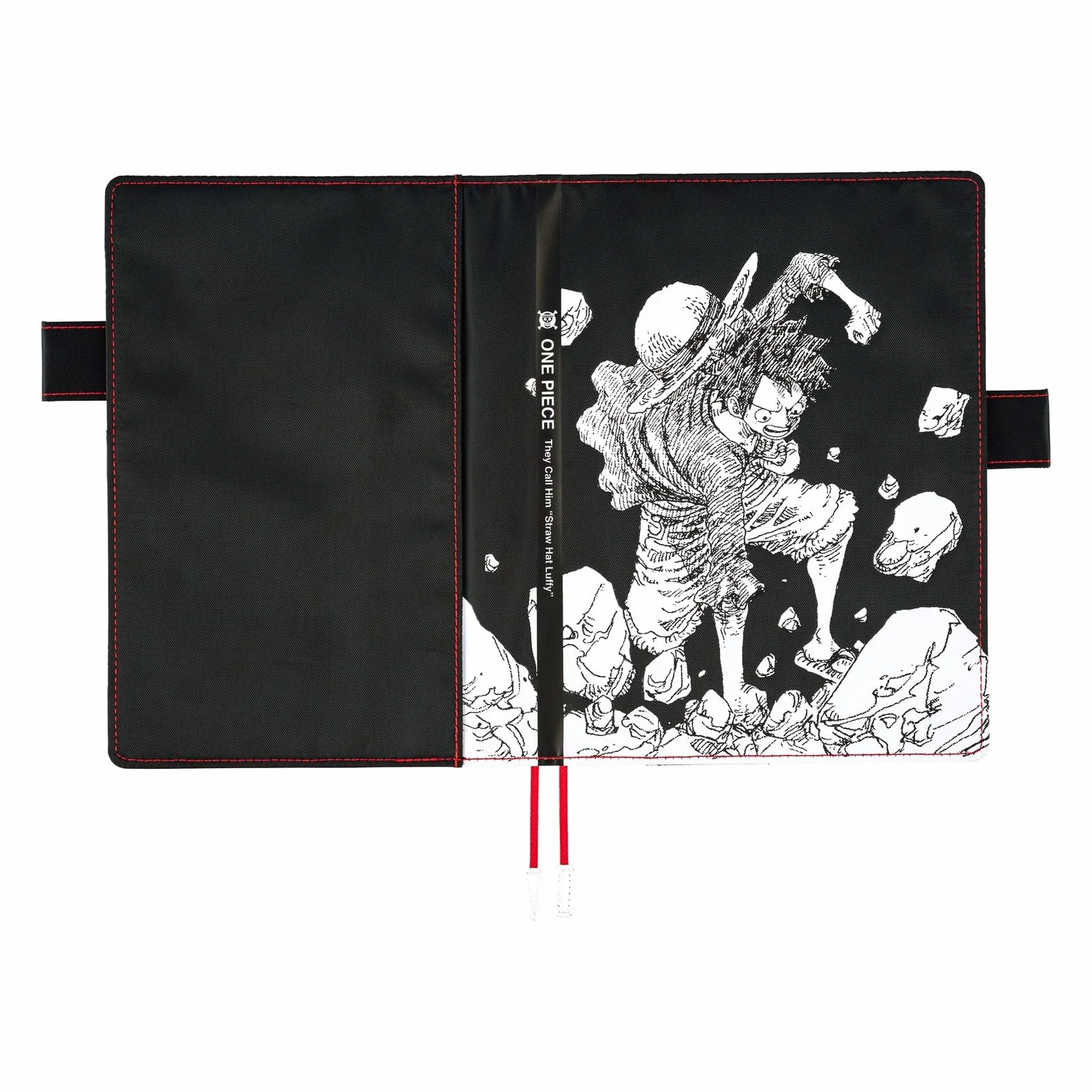 Hobonichi Techo A5 - Funda para agenda de One Pieza: sombrero de paja, color negro