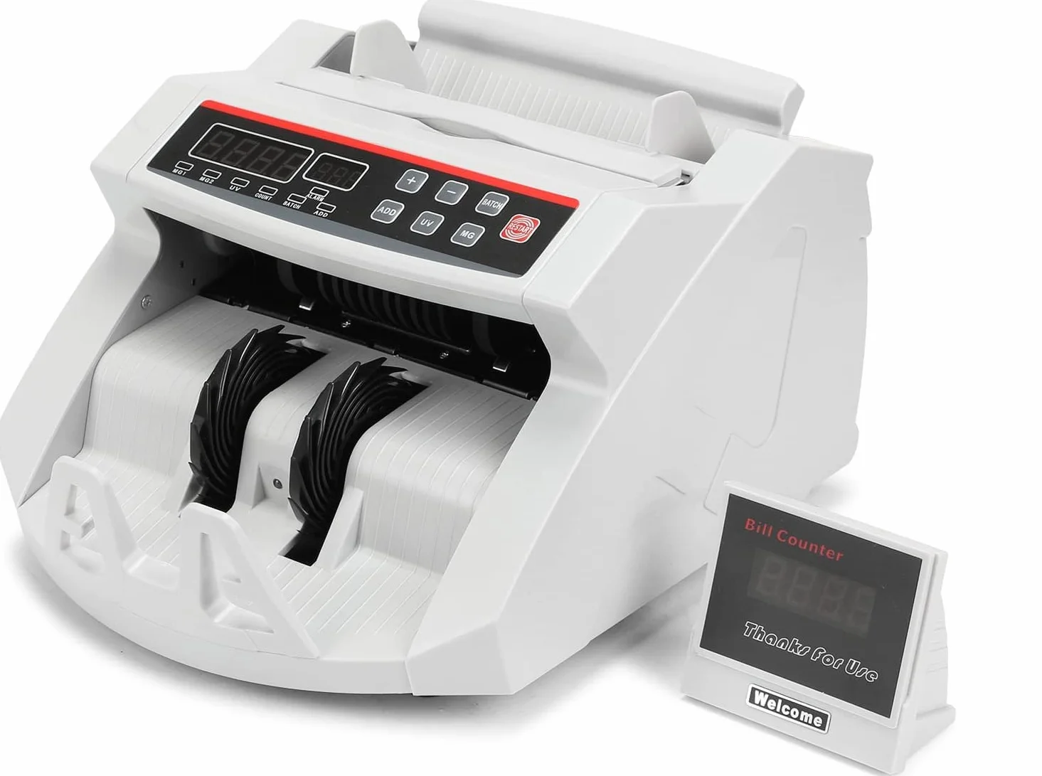 TEMPO DI SALDI Contador de billetes profesional con detector de billetes falsos y 2 pantallas LED
