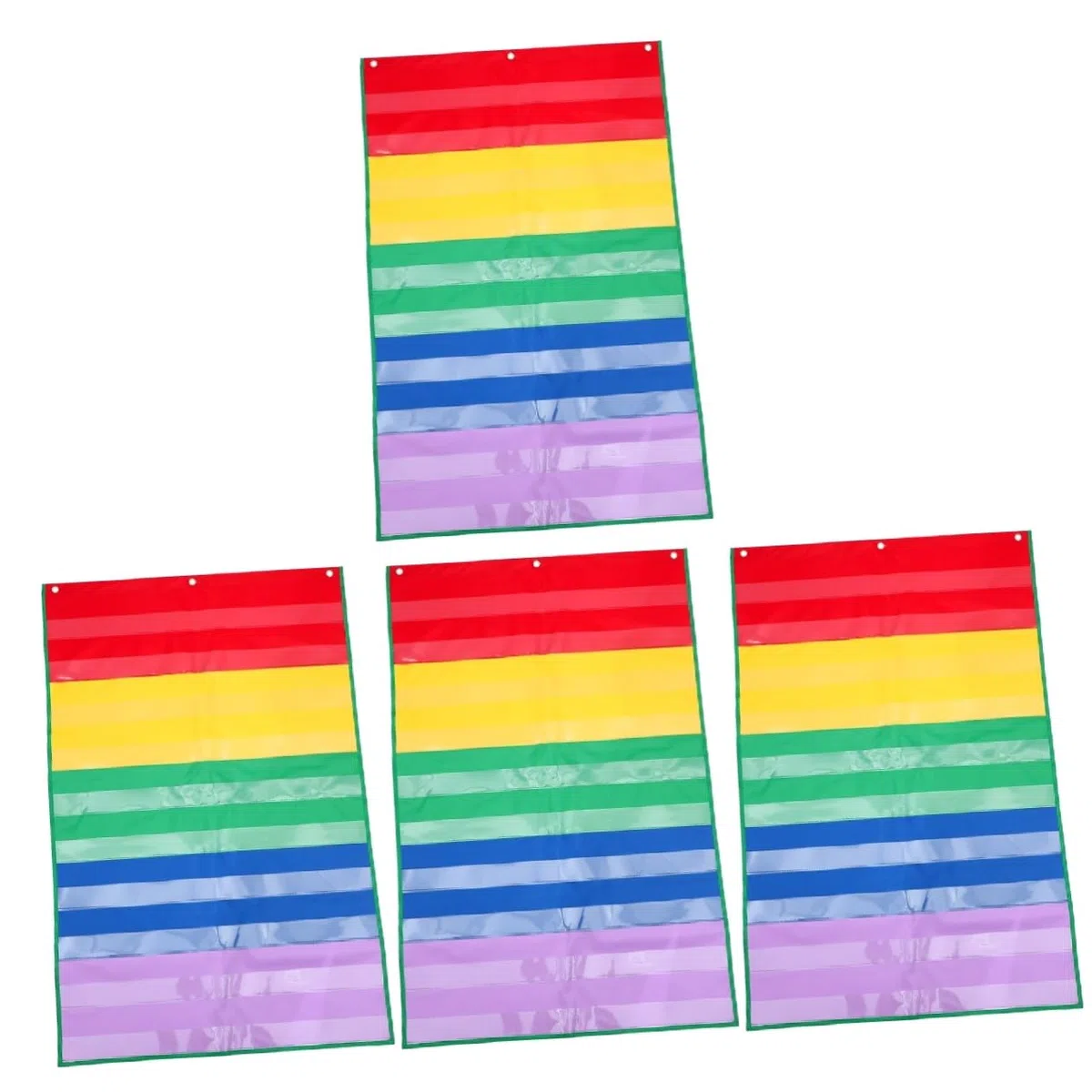 Lurrose 4piezas Organizador De Carteles Didácticos De Pared Soporte De Tarjetas Para Aula Material Educativo Pocket Chart De Aprendizaje Bolsillos Para Clases y Presentaciones