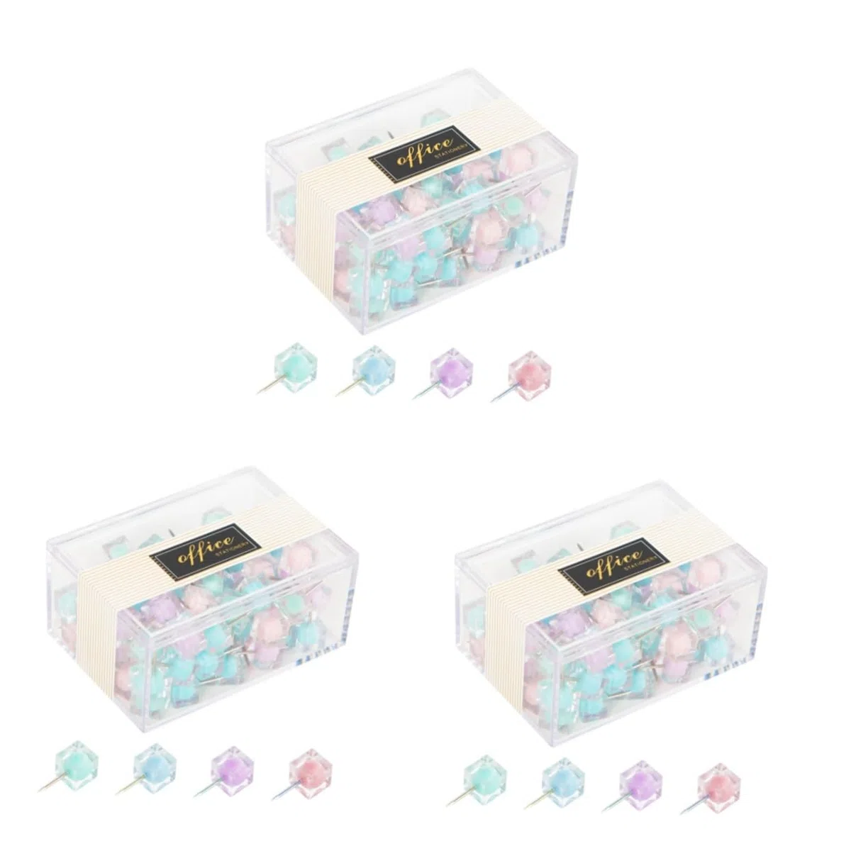 SHINEOFI 240piezas Chinchetas Coloridas Creativas y Transparentes para Decorar Tableros De Anuncios y Paredes Oficina Escuela y Hogar