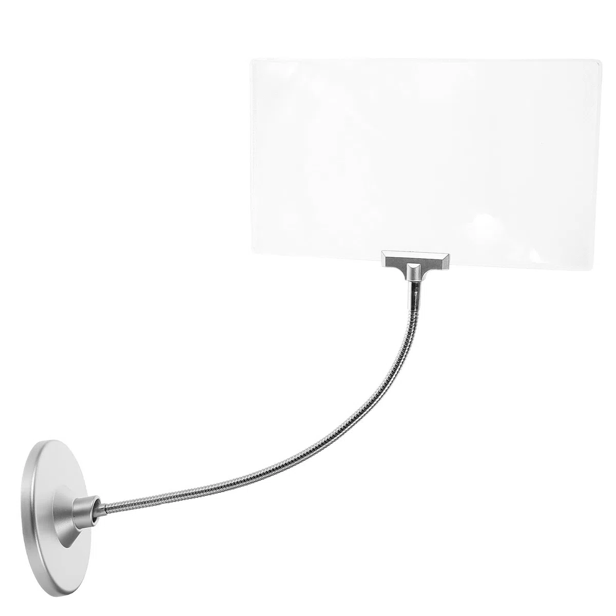 Amosfun Lupa de Lectura 4X con Soporte Flexible y Diseño de Tubo Ajustable, Manos Libres para Trabajos de Costura y Manualidades en Color Plata