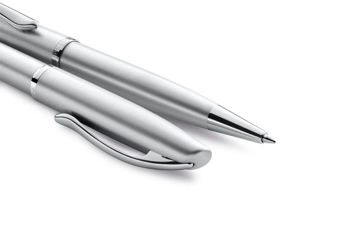 Pelikan Jazz Noble Elegance K/P36 Juego bolígrafo pluma estilográfica regalo grabado plata