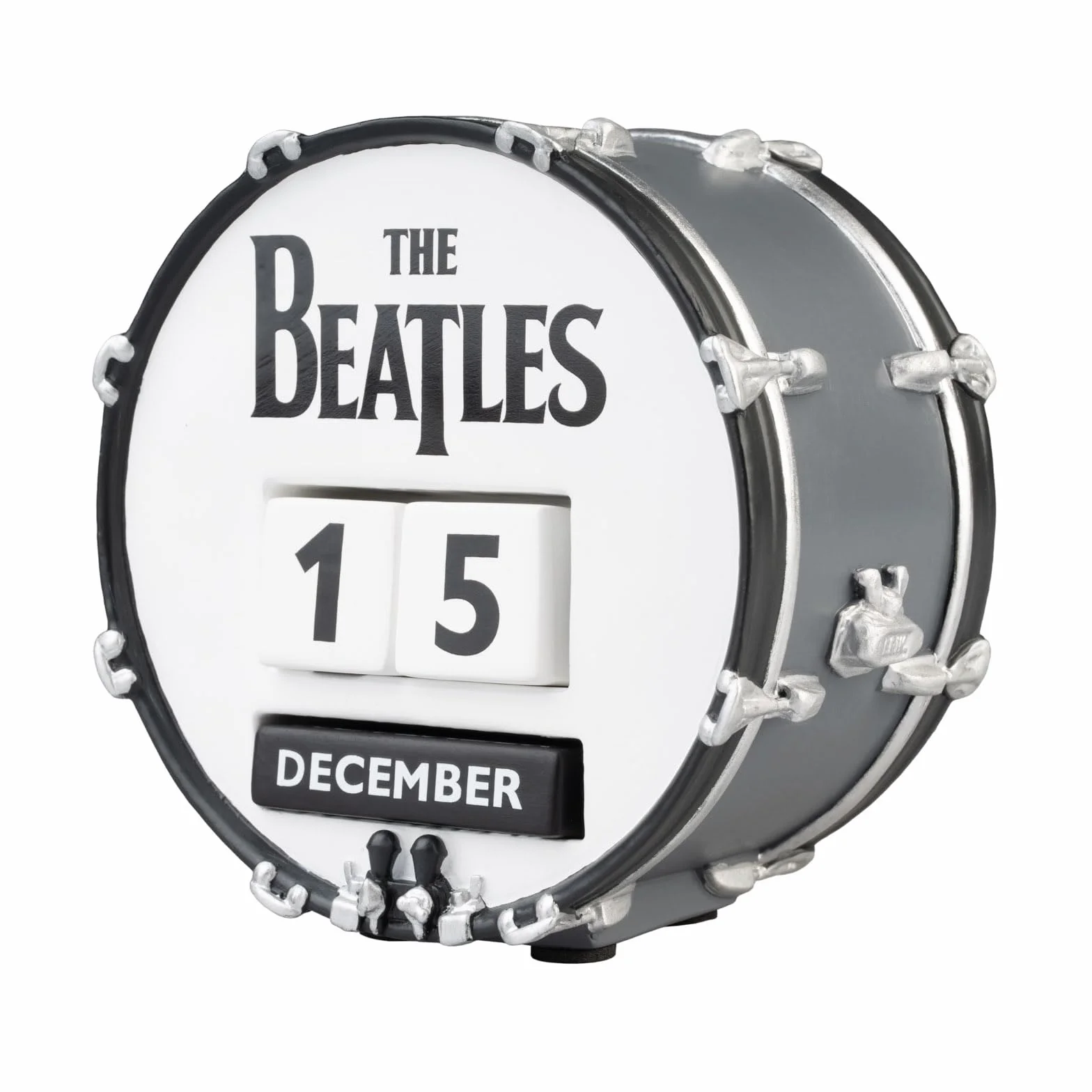 Figura The Beatles, Calendario Perpetuo 3D - Regalo Original : Decoracion Habitacion para amantes de Música Rock - Calendario sobremesa para adultos | The Beatles Merchandising