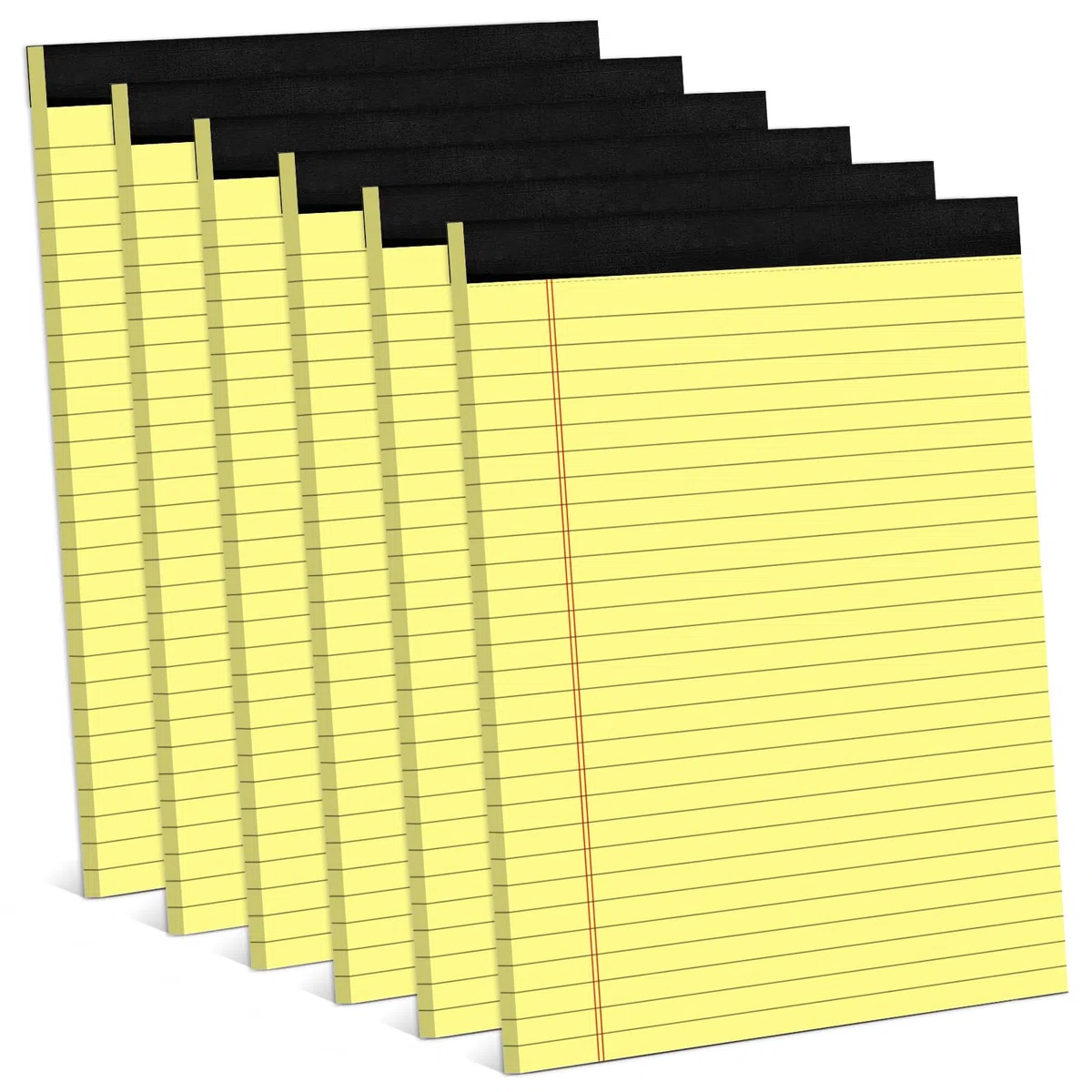 Bloc de notas de 8.5 x 11 pulgadas, con rayas anchas, blocs de escritura amarillos, tamaño carta, 8.5 x 11 pulgadas, cuaderno para trabajo, blocs de notas legales microperforados, blocs de papel