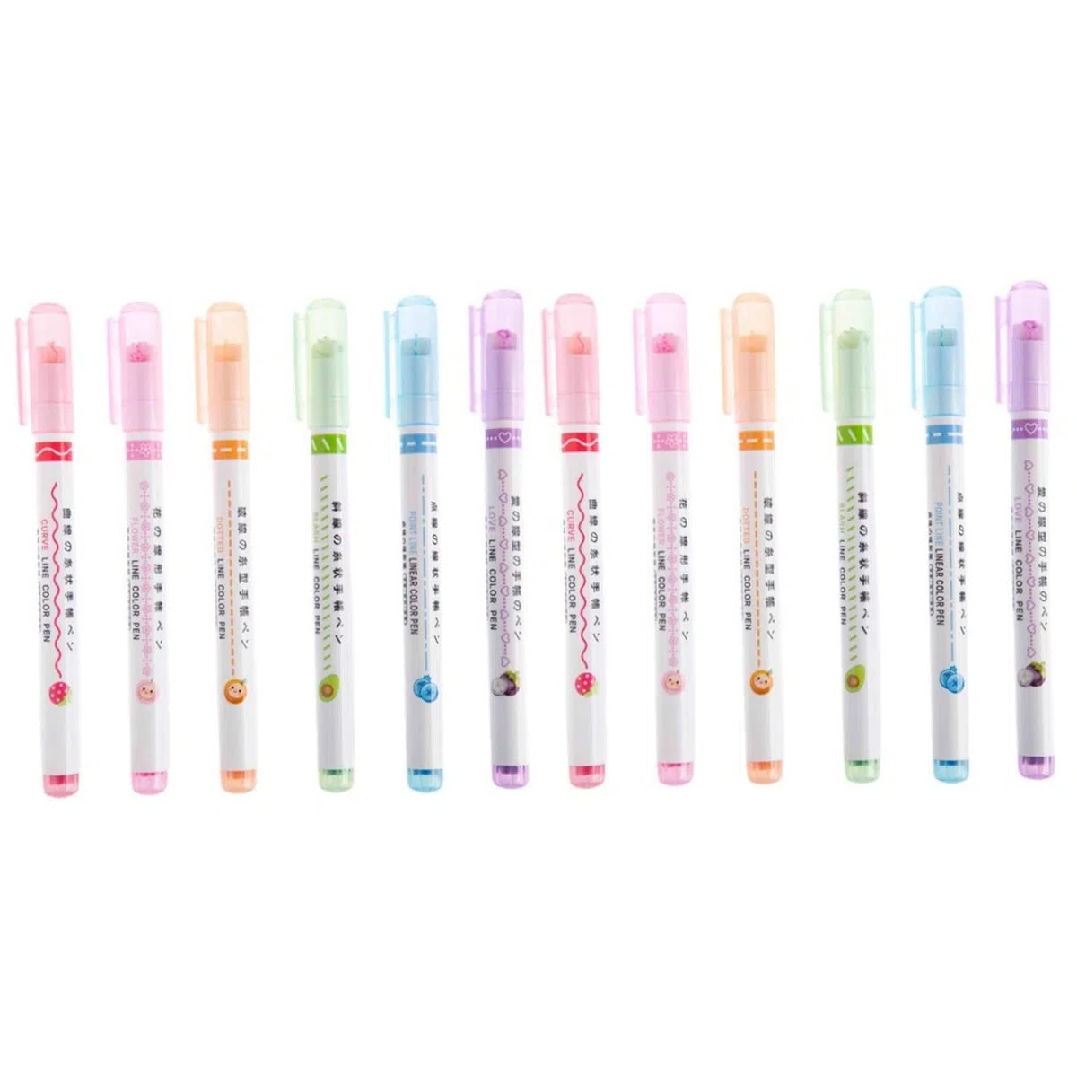 STOBOK 12piezas Marcadores De Tinta Rápida Para Dibujo y Subrayado Rotuladores Fluorescentes Para y Planificación Escolar