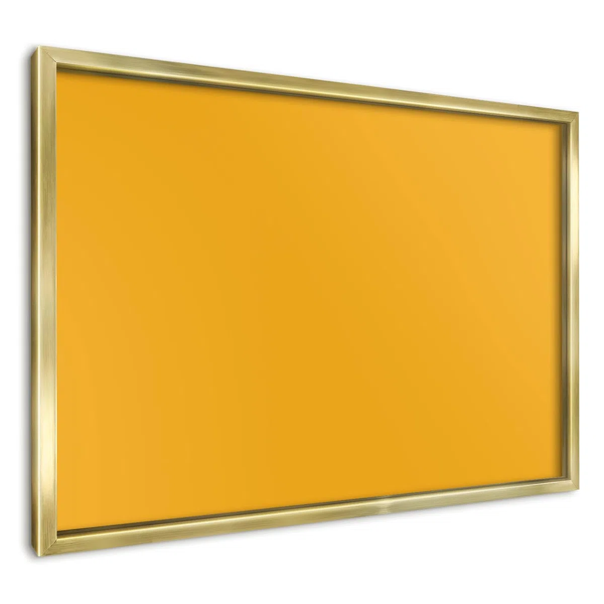Panel Magnético Informativo 60x40 cm | con Marco Dorado | Naranja Intenso | Montaje Fácil | Pizarra de Pared | Para Restaurante y Bar | Expositor para Menú, Ofertas del Día