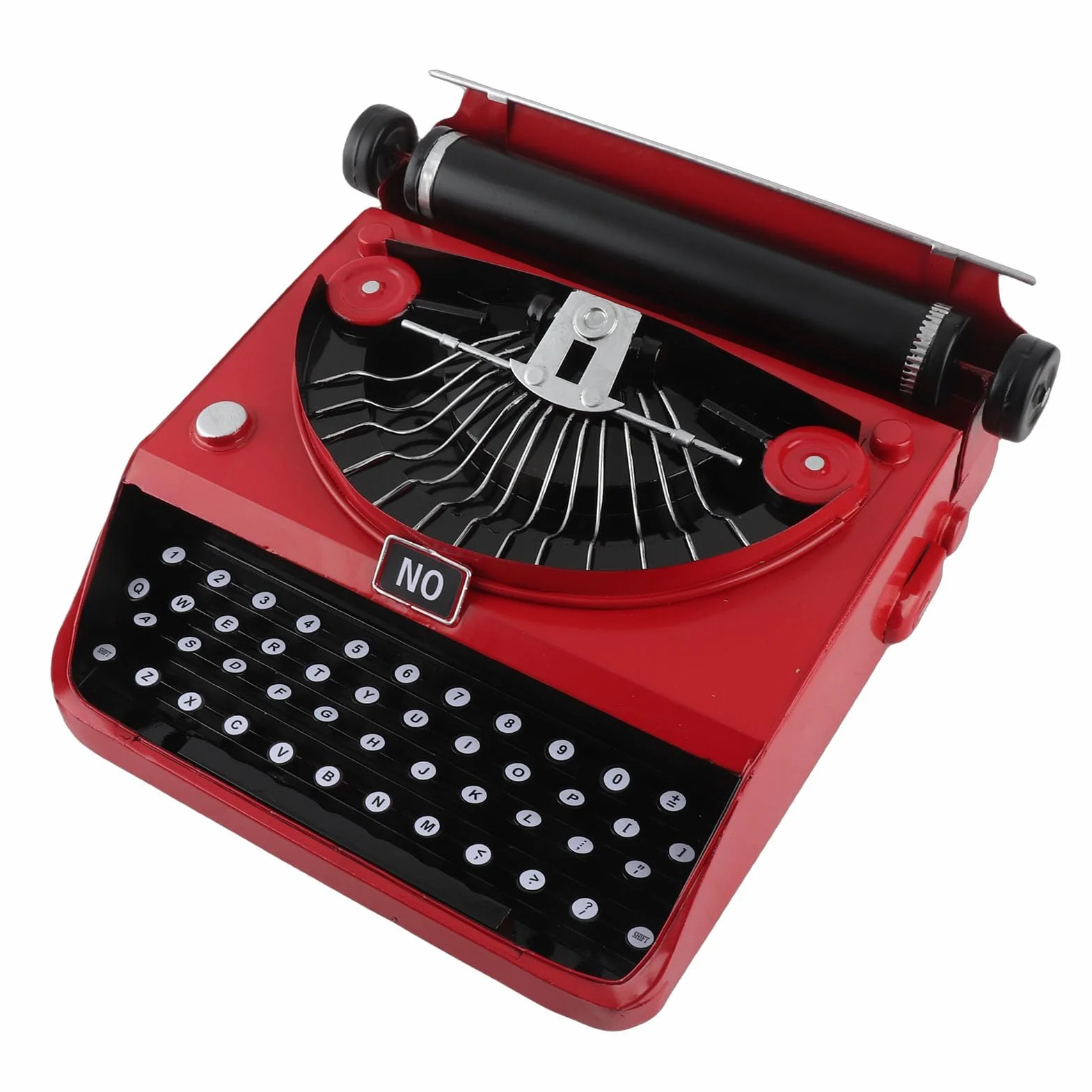 Modelo de Máquina de Escribir Manual Retro Clásico, Teclado y Decoración de Metal, Regalos para Aliviar el Estrés para Mujeres