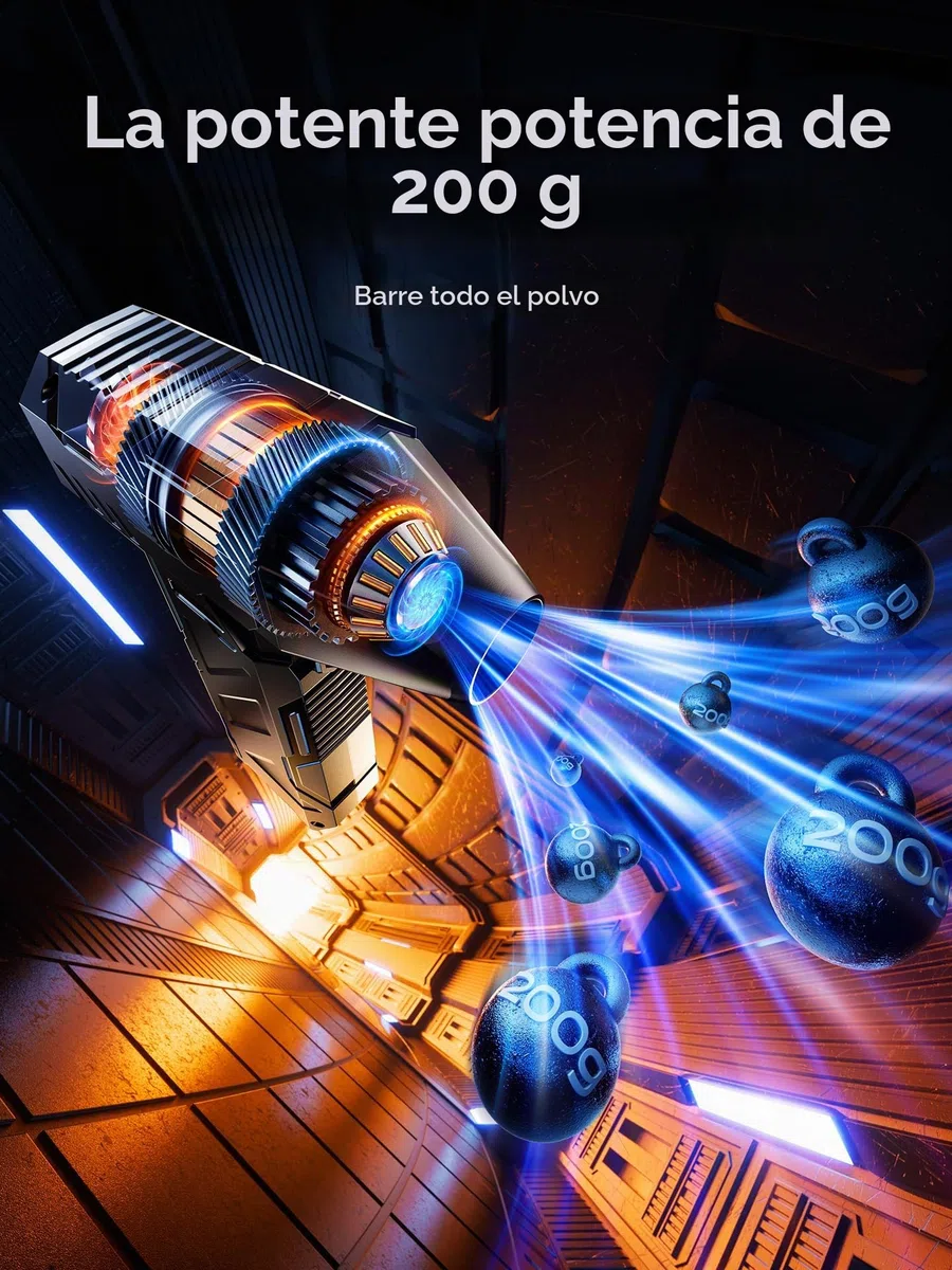 Soplador de aire comprimido de alta velocidad – 180000 RPM de aire comprimido con batería de 6000 mAh, kit de limpieza de teclado de 3 velocidades, bomba de aire seco para una amplia gama de