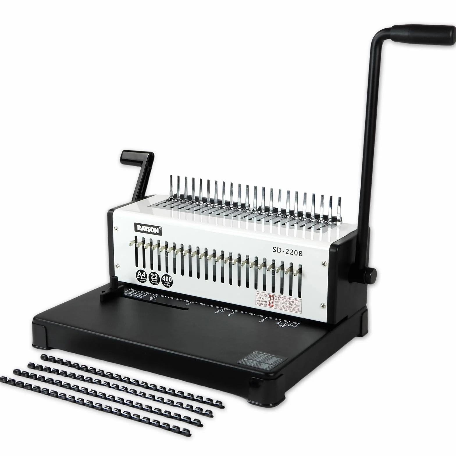 RAYSON Máquina de Encuadernación, Perfora 22 Hojas, Hasta 400 Hojas, SD-220B