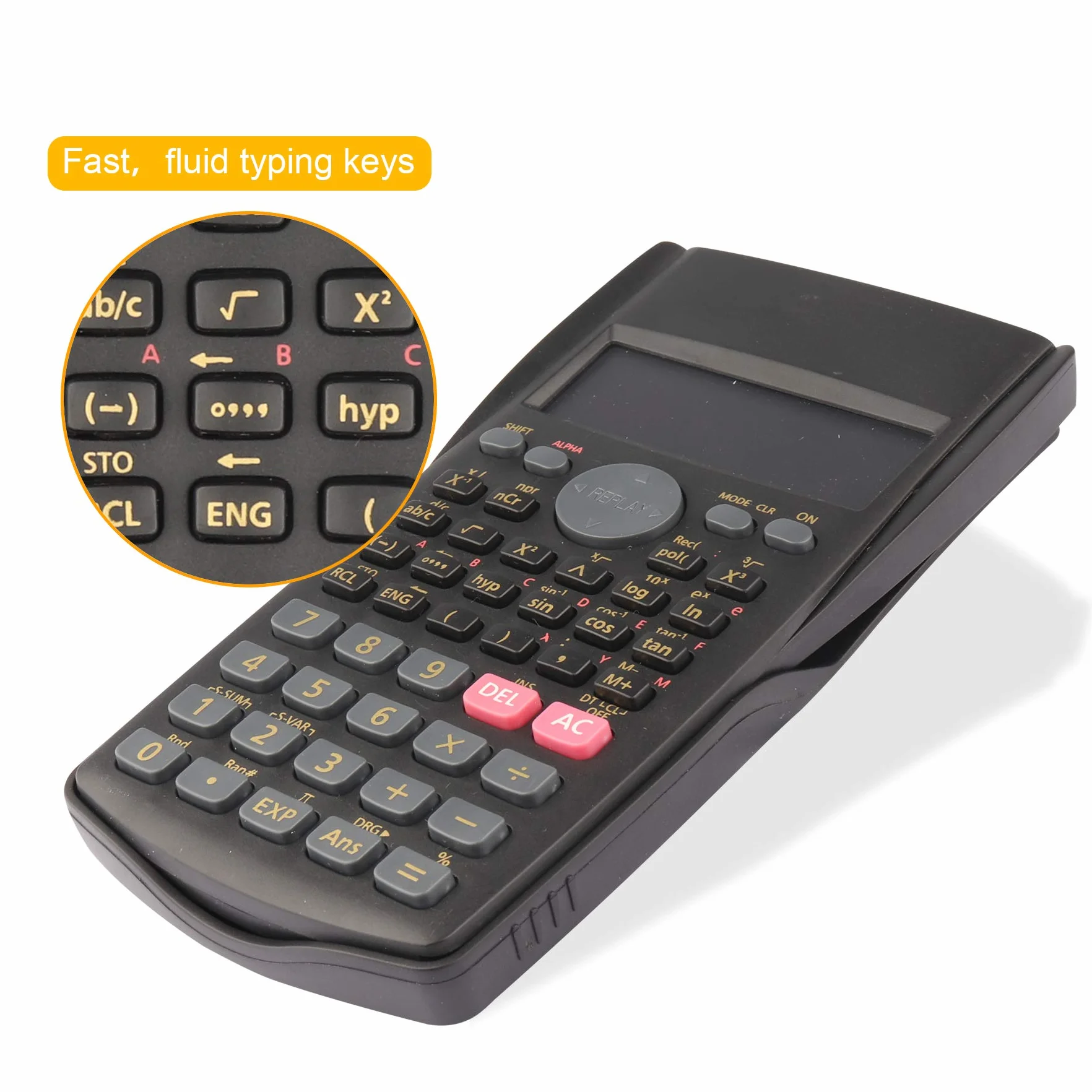 Calculadora científica de 2 líneas de ingeniería, calculadora de función para escuela y negocios (HY-82MS)