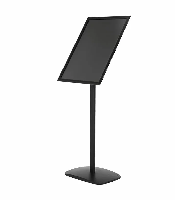 Porta Menú de Pie Decorativo Tamaño A2, Porta Gráficas de Aluminio, Porta Menú para Hostelería (Negro)