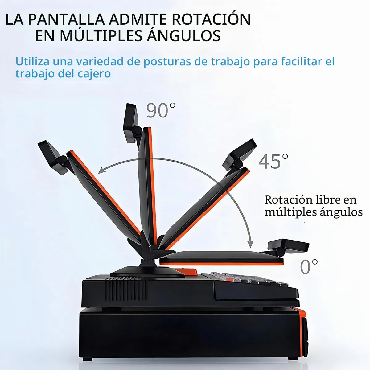 Pantalla táctil de 15,6 pulgadas, caja registradora, teclado, impresora integrada de 58 mm, ordenador TPV, punto de venta para fábricas, caja registradora para empresas y negocios White-SingleScreen