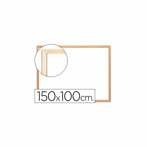 Q-Connect Pizarra Blanca Laminada Marco De Madera 150 x 100 Cm