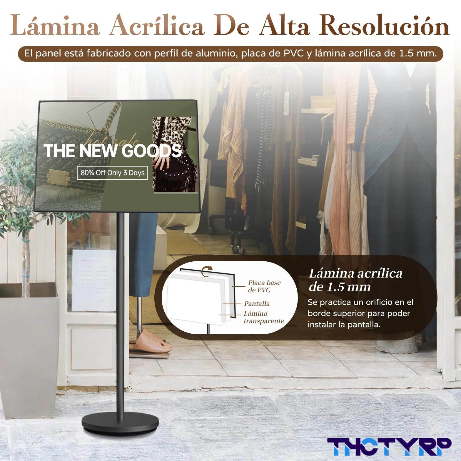 A2 Soporte de presentación, letrero vertical, tablón de anuncios, pizarra de anuncios, ángulo ajustable, de aleación de aluminio, letrero de anuncios A2 estable (Negro)