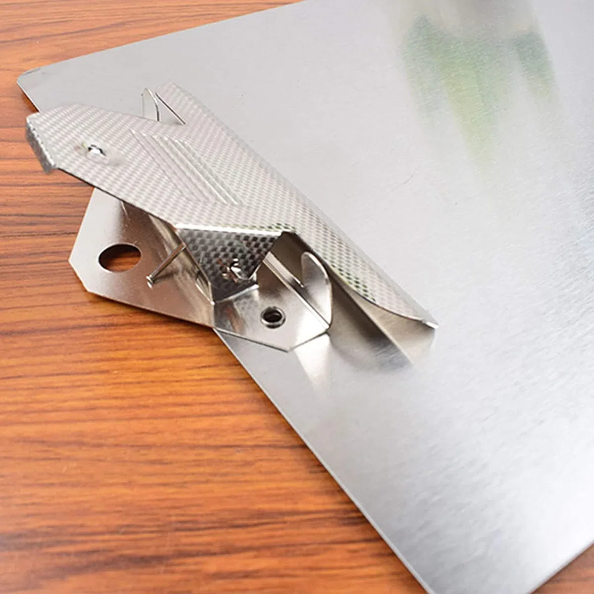 10X Carpeta de Archivos Portapapeles de Metal A4 Tablero de Clip de Acero Inoxidable Organizador Tablero de Carpeta Tablilla de Menú para La Enseñanza de La Escuela La Oficina