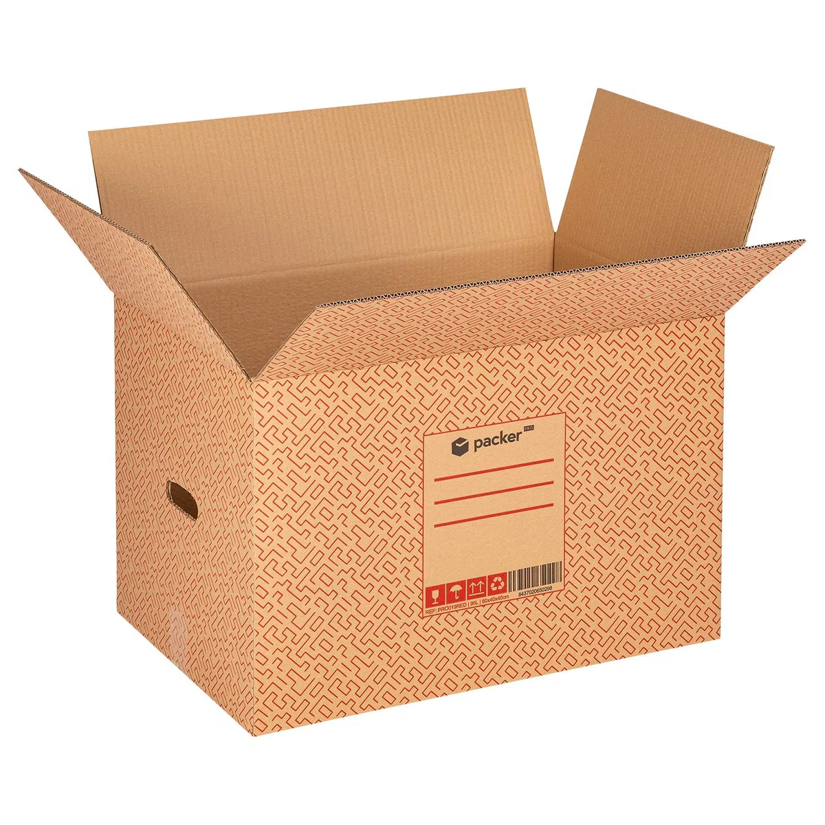 packer PRO Rollo Plastico Burbujas Embalaje 50cm Ancho y 100m Longitud, 10 Cajas de Carton (60x40x40cm) y Cinta de Embalaje (50mm x 120m)