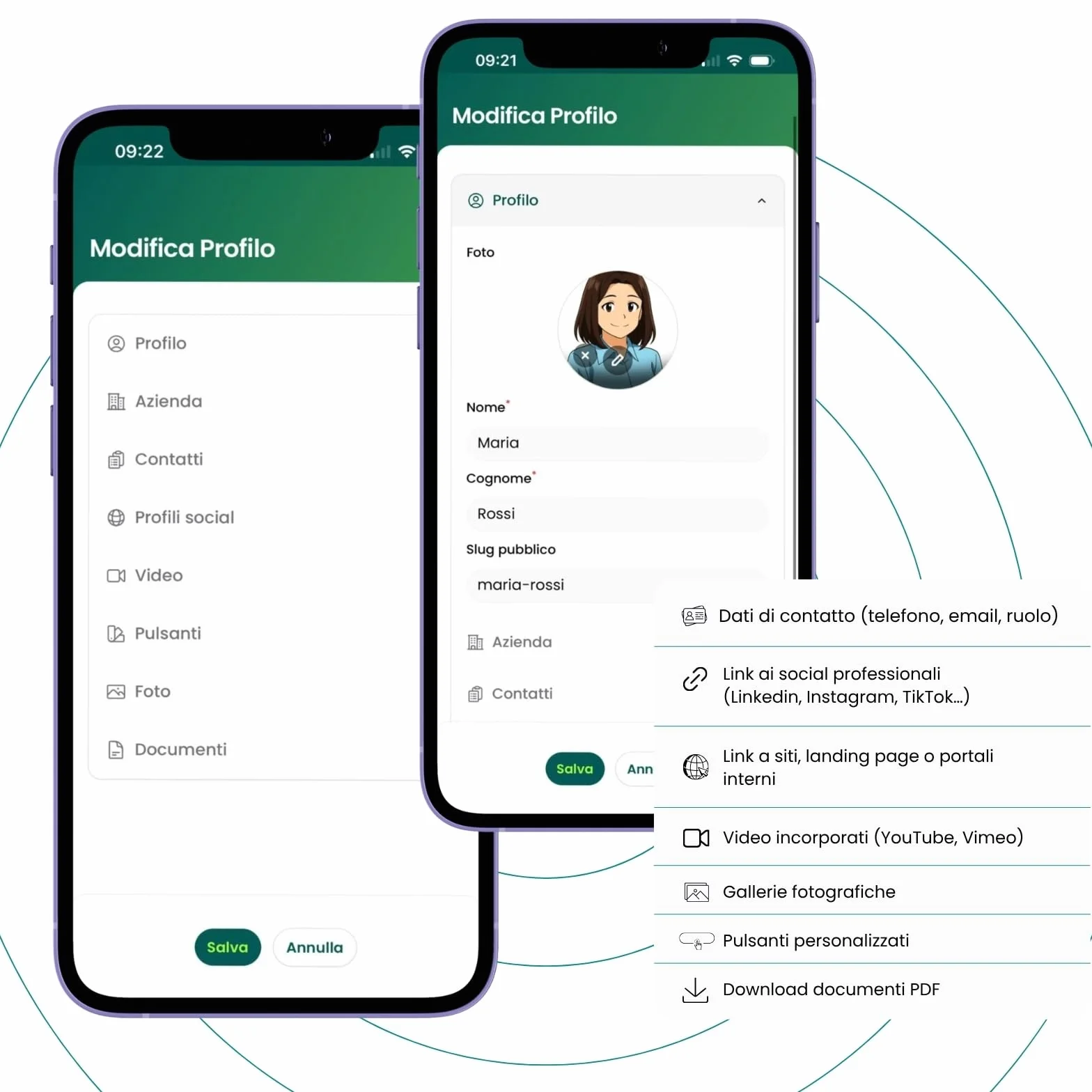 Tarjeta de visita digital con tecnología NFC y código QR, compatible con Android e iOS, perfil actualizable en línea (turquesa)