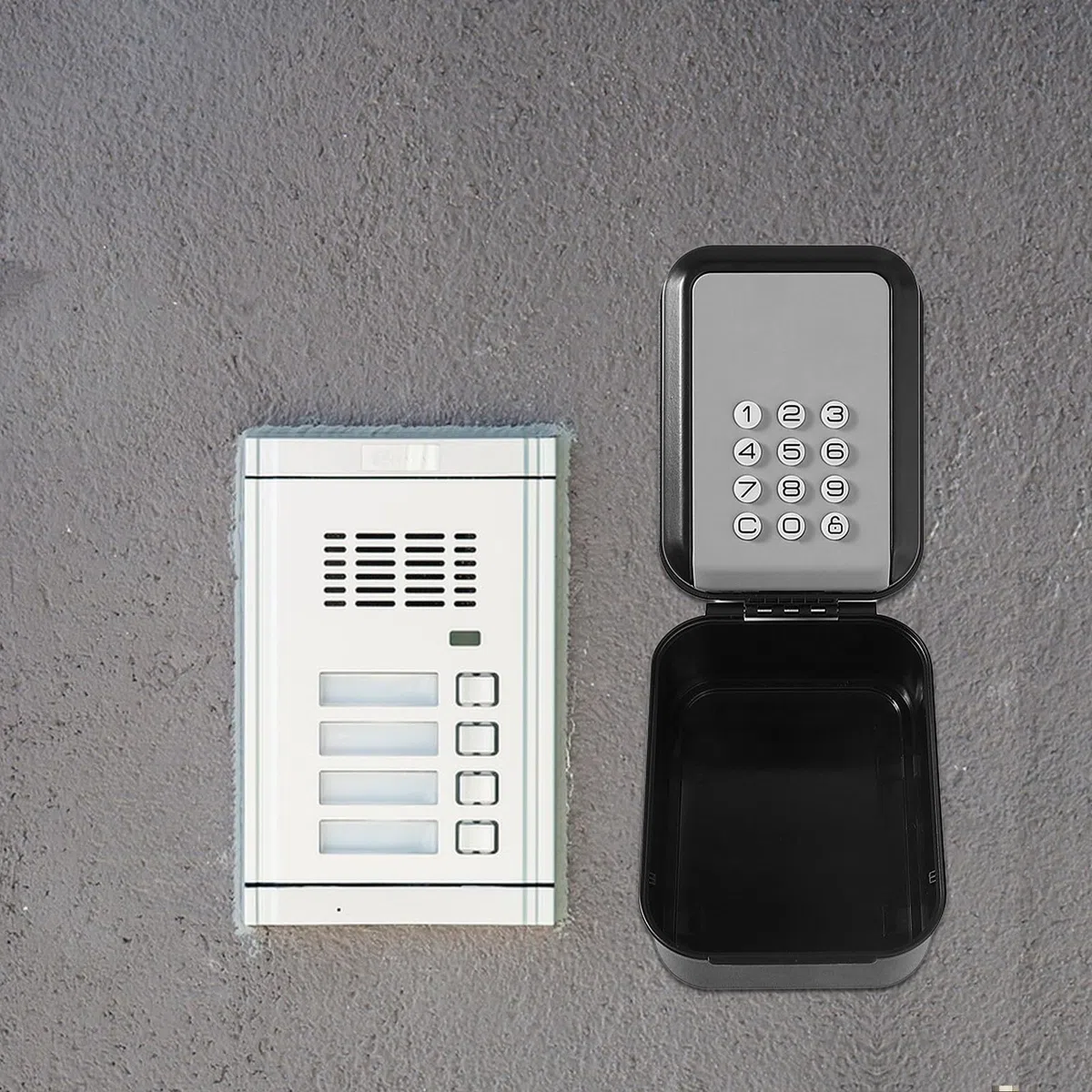 EXCEART Caja Fuerte de Pared para Llaves Gran Capacidad, Resistente al Agua y Gestión Remota de Contraseña para Oficina y Entornos Empresariales