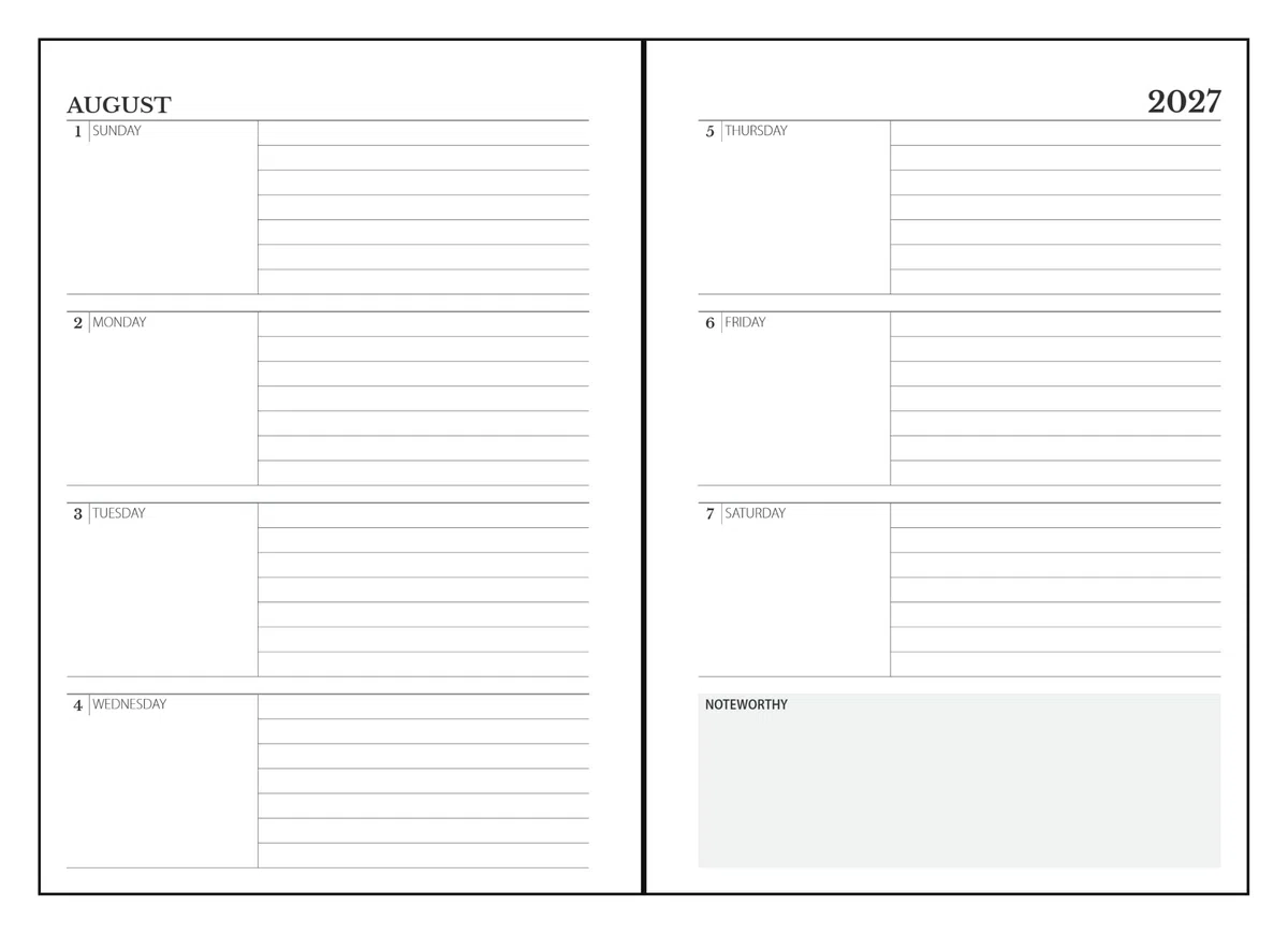 Wanderings Agenda A5 Cuero Anillas - Planificador Rellenable 6 Anillas, Bolsillos - Organizador Cuero Genuino Hecho a Mano - Filofax. Calendario Semanal/Mensual 2026/27-15x22cm