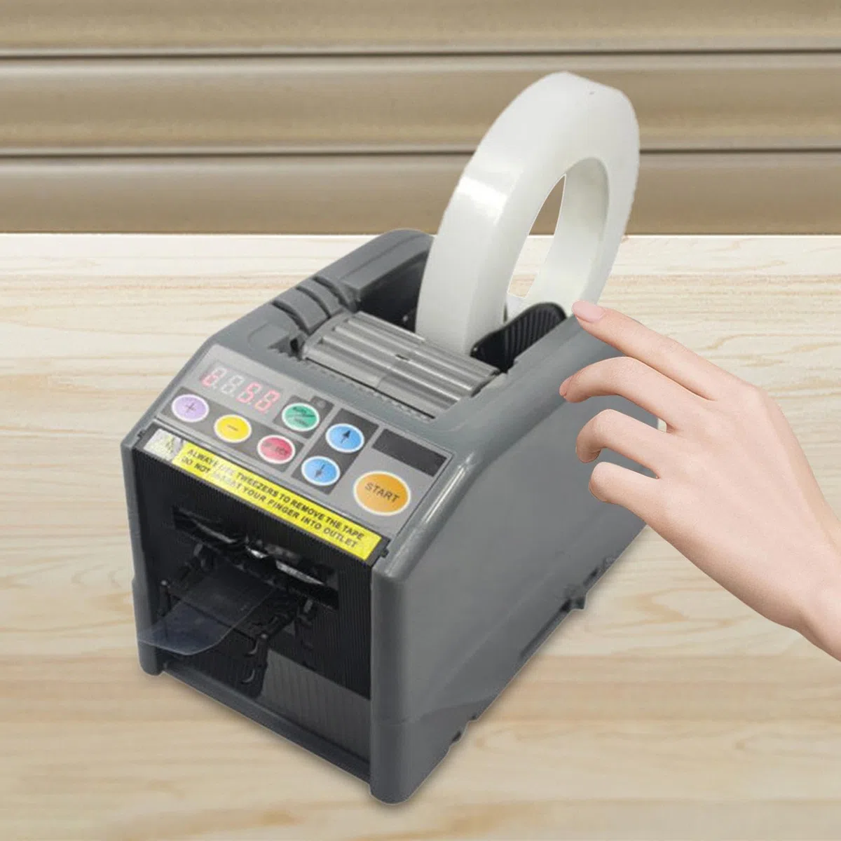 Dispensador automático de cinta, máquina de corte universal eléctrica para papel de pared, ideal para sellado de cinta y aplicaciones adhesivas, fácil de usar y eficiente